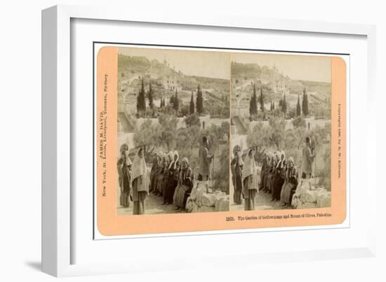 The Garden of Gethsemane and the Mount of Olives, Palestine, 1898-BW Kilburn-Framed Giclee Print