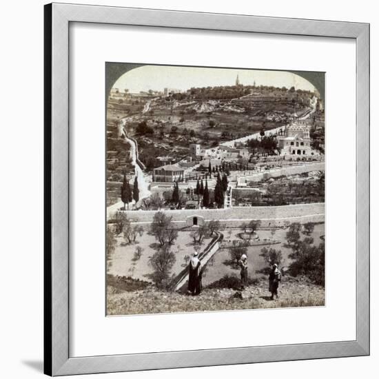 The Garden of Gethsemane and the Mount of Olives, Palestine, 1908-Underwood & Underwood-Framed Photographic Print