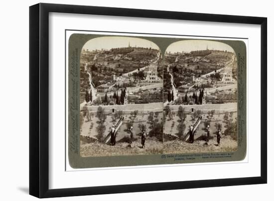 The Garden of Gethsemane and the Mount of Olives, Palestine, 1908-Underwood & Underwood-Framed Giclee Print