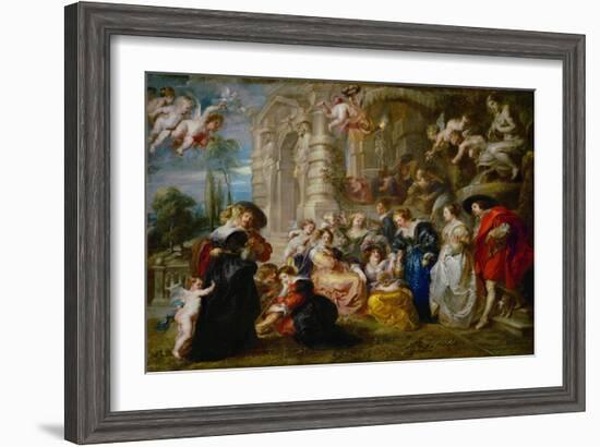 The Garden of Love, 1633-1634-Peter Paul Rubens-Framed Giclee Print