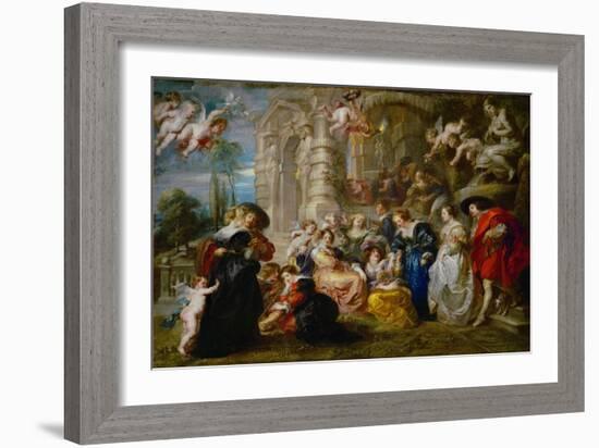 The Garden of Love, 1633-1634-Peter Paul Rubens-Framed Giclee Print