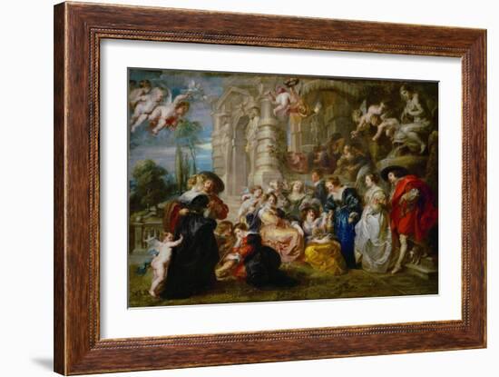 The Garden of Love, 1633-1634-Peter Paul Rubens-Framed Giclee Print