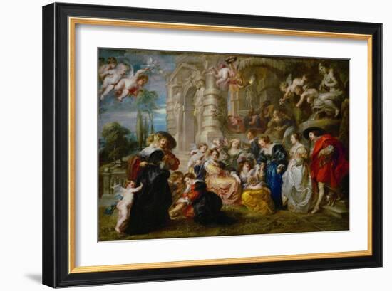 The Garden of Love, 1633-1634-Peter Paul Rubens-Framed Giclee Print