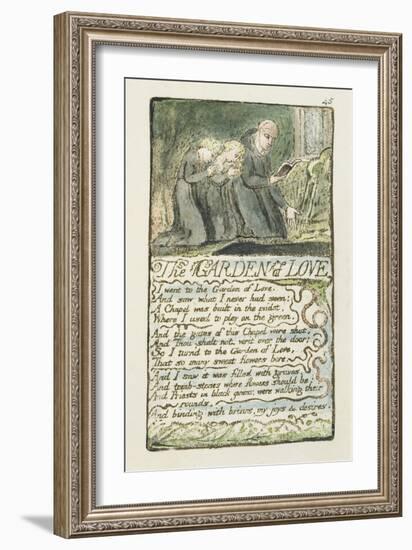 'The Garden of Love', Plate 45 from 'Songs of Innocence and of Experience', 1789-94-William Blake-Framed Giclee Print