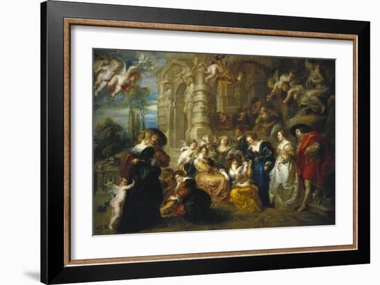 The Garden of Love-Peter Paul Rubens-Framed Art Print