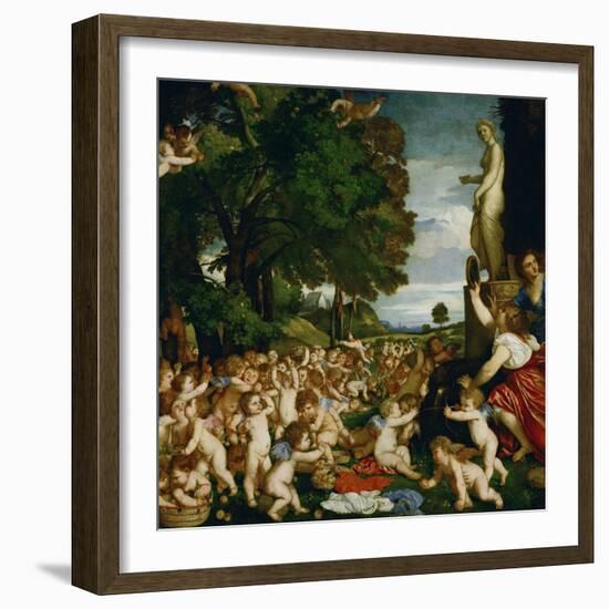 The Garden of Loves, a Theme by Philostrates, Painted Around 1518-Titian (Tiziano Vecelli)-Framed Giclee Print