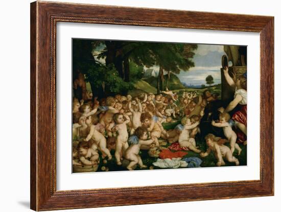 The Garden of Loves, Detail, 1518-Titian (Tiziano Vecelli)-Framed Giclee Print