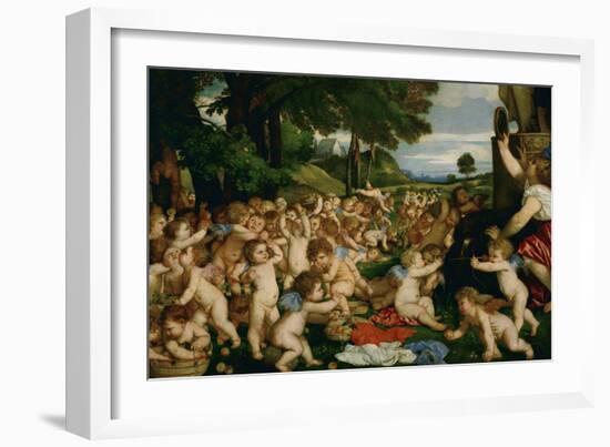 The Garden of Loves, Detail, 1518-Titian (Tiziano Vecelli)-Framed Giclee Print