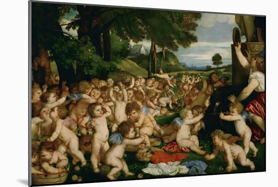 The Garden of Loves, Detail, 1518-Titian (Tiziano Vecelli)-Mounted Giclee Print