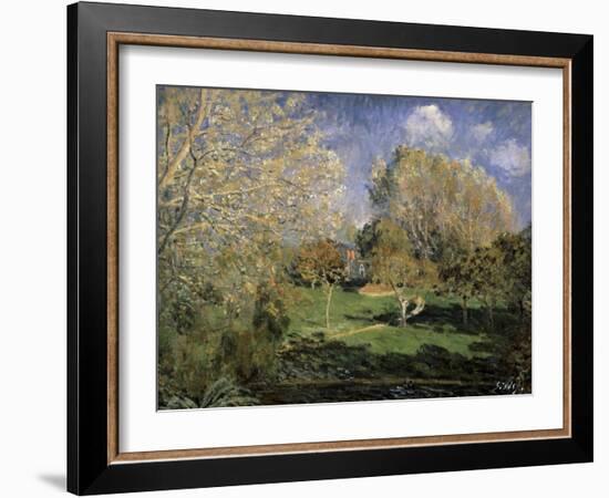 The Garden of Monsieur Hoschedé in Montgeron, 1881-Alfred Sisley-Framed Giclee Print