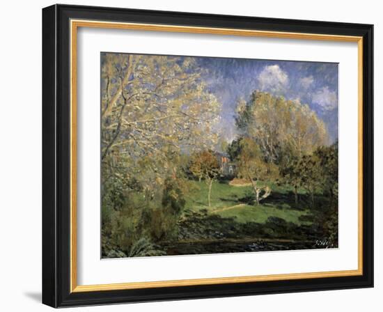 The Garden of Monsieur Hoschedé in Montgeron, 1881-Alfred Sisley-Framed Giclee Print