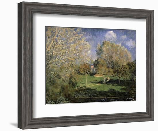 The Garden of Monsieur Hoschedé in Montgeron, 1881-Alfred Sisley-Framed Giclee Print