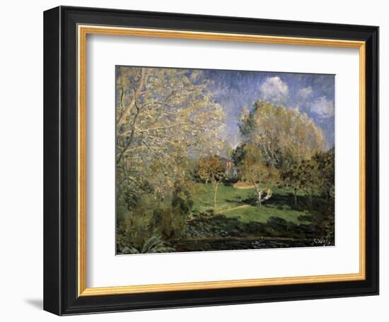 The Garden of Monsieur Hoschedé in Montgeron, 1881-Alfred Sisley-Framed Giclee Print