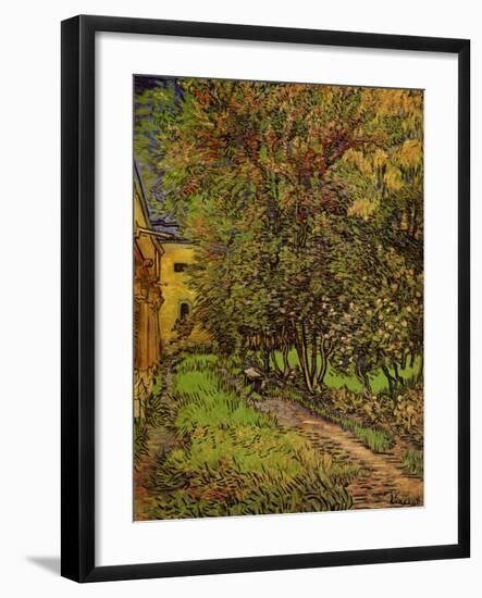 The Garden of Saint-Paul Hospital-Vincent van Gogh-Framed Art Print