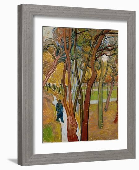 The Garden of Saint Paul's Hospital (The Fall of the Leave), 1889-Vincent van Gogh-Framed Giclee Print