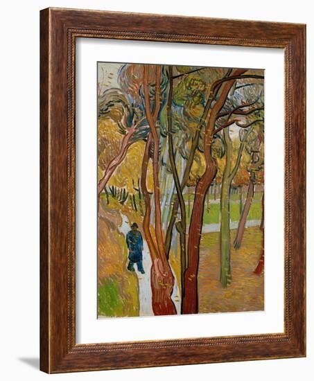 The Garden of Saint Paul's Hospital (The Fall of the Leave), 1889-Vincent van Gogh-Framed Giclee Print