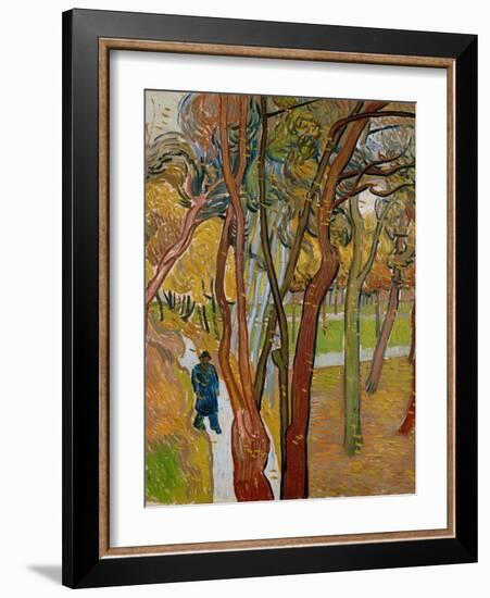 The Garden of Saint Paul's Hospital (The Fall of the Leave), 1889-Vincent van Gogh-Framed Giclee Print