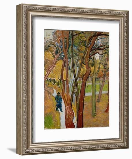 The Garden of Saint Paul's Hospital (The Fall of the Leave), 1889-Vincent van Gogh-Framed Giclee Print