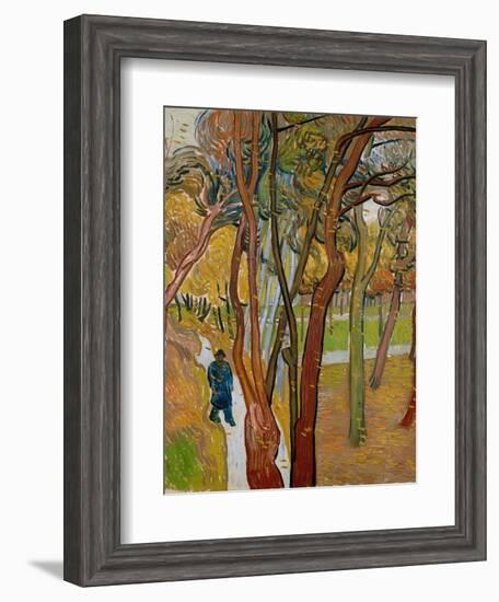 The Garden of Saint Paul's Hospital (The Fall of the Leave), 1889-Vincent van Gogh-Framed Giclee Print