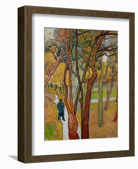 The Garden of Saint Paul's Hospital (The Fall of the Leave), 1889-Vincent van Gogh-Framed Giclee Print