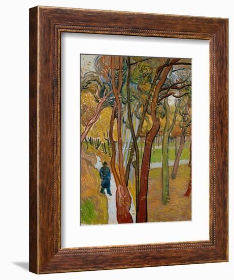 The Garden of Saint Paul's Hospital (The Fall of the Leave), 1889-Vincent van Gogh-Framed Giclee Print