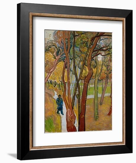 The Garden of Saint Paul's Hospital (The Fall of the Leave), 1889-Vincent van Gogh-Framed Giclee Print