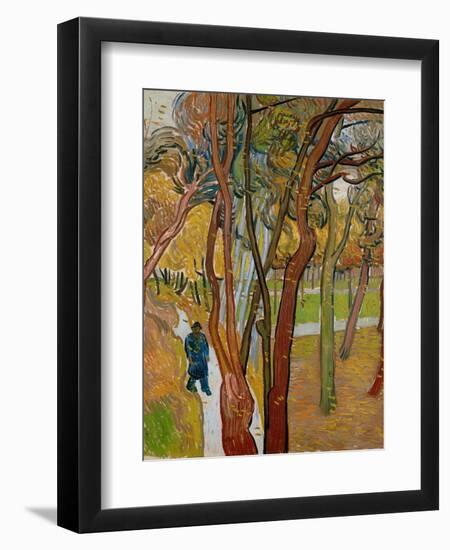 The Garden of Saint Paul's Hospital (The Fall of the Leave), 1889-Vincent van Gogh-Framed Giclee Print