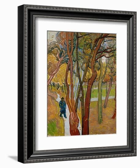 The Garden of Saint Paul's Hospital (The Fall of the Leave), 1889-Vincent van Gogh-Framed Giclee Print