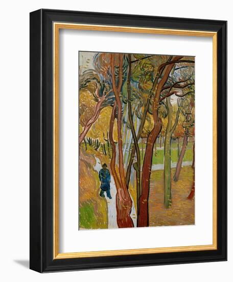 The Garden of Saint Paul's Hospital (The Fall of the Leave), 1889-Vincent van Gogh-Framed Giclee Print