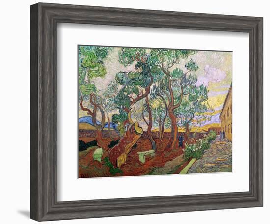 The Garden of St. Paul's Hospital at St. Remy, 1889-Vincent van Gogh-Framed Giclee Print