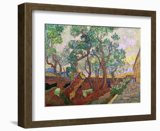 The Garden of St. Paul's Hospital at St. Remy, 1889-Vincent van Gogh-Framed Giclee Print