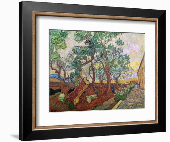The Garden of St. Paul's Hospital at St. Remy, 1889-Vincent van Gogh-Framed Giclee Print