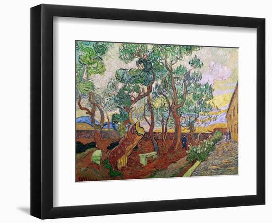 The Garden of St. Paul's Hospital at St. Remy, 1889-Vincent van Gogh-Framed Giclee Print