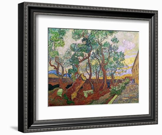 The Garden of St. Paul's Hospital at St. Remy, 1889-Vincent van Gogh-Framed Giclee Print