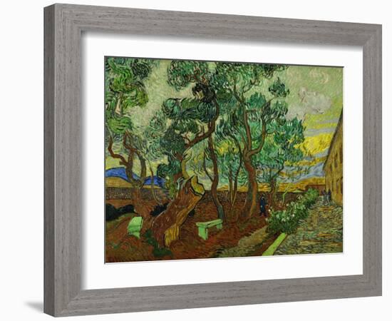 The Garden of St. Paul's Hospital at St. Remy, c.1889-Vincent van Gogh-Framed Giclee Print