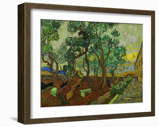 The Garden of St. Paul's Hospital at St. Remy, c.1889-Vincent van Gogh-Framed Giclee Print