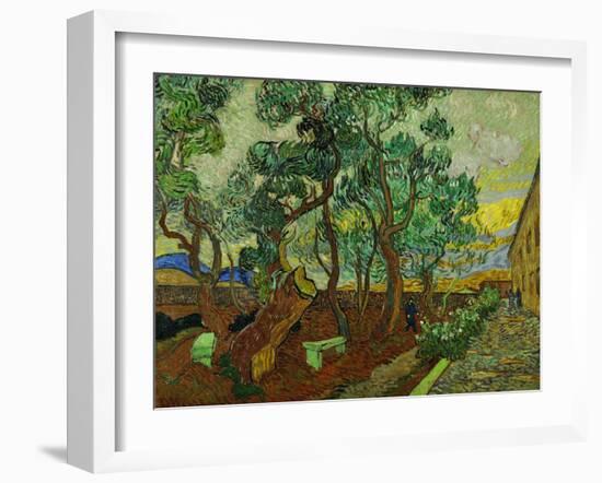 The Garden of St. Paul's Hospital at St. Remy, c.1889-Vincent van Gogh-Framed Giclee Print