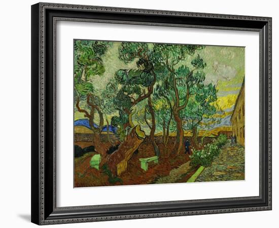 The Garden of St. Paul's Hospital at St. Remy, c.1889-Vincent van Gogh-Framed Giclee Print