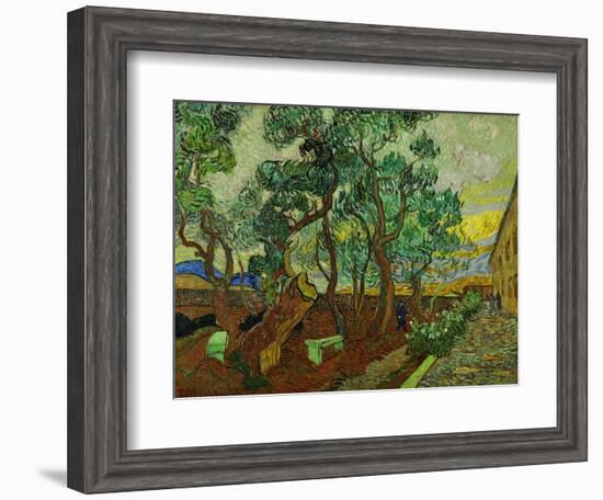 The Garden of St. Paul's Hospital at St. Remy, c.1889-Vincent van Gogh-Framed Giclee Print