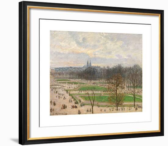 The Garden of the Tuileries on a Winter Afternoon, 1899-Camille Pissarro-Framed Premium Giclee Print