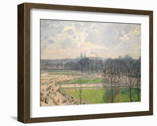 The Garden of the Tuileries on a Winter Afternoon, 1899-Camille Pissarro-Framed Giclee Print