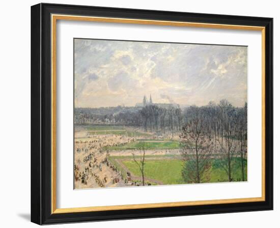 The Garden of the Tuileries on a Winter Afternoon, 1899-Camille Pissarro-Framed Giclee Print