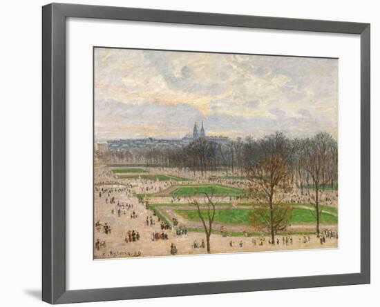 The Garden of the Tuileries on a Winter Afternoon, 1899-Camille Pissarro-Framed Giclee Print