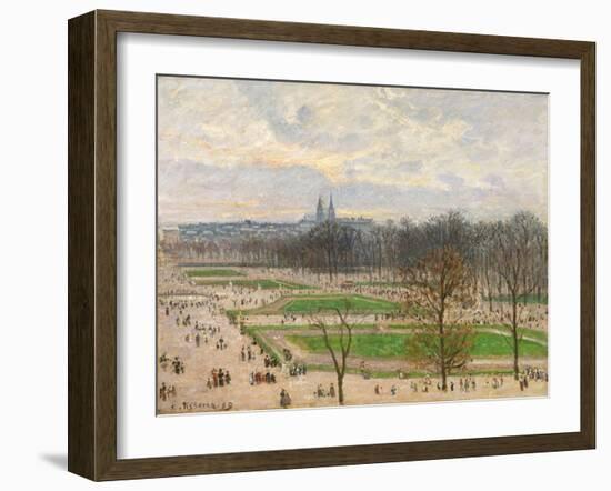 The Garden of the Tuileries on a Winter Afternoon, 1899-Camille Pissarro-Framed Giclee Print