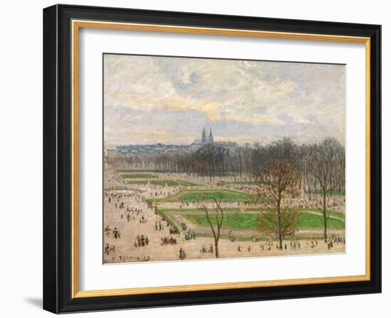 The Garden of the Tuileries on a Winter Afternoon, 1899-Camille Pissarro-Framed Giclee Print