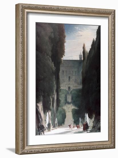 The Garden of the Villa D'Este, 1830-Karl Blechen-Framed Giclee Print