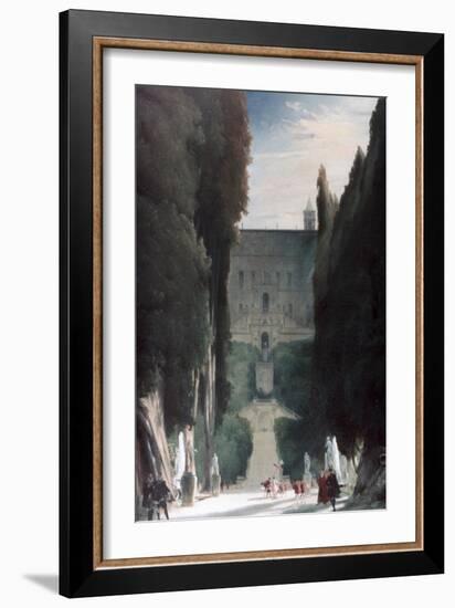 The Garden of the Villa D'Este, 1830-Karl Blechen-Framed Giclee Print