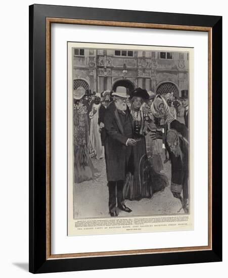 The Garden Party at Hatfield House, Lord Salisbury Receiving Indian Princes-Frank Craig-Framed Giclee Print
