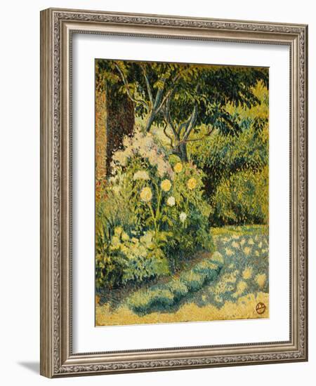 The Garden Path; Le Sentir Du Jardin, 1889 (Oil on Canvas)-Lucien Pissarro-Framed Giclee Print