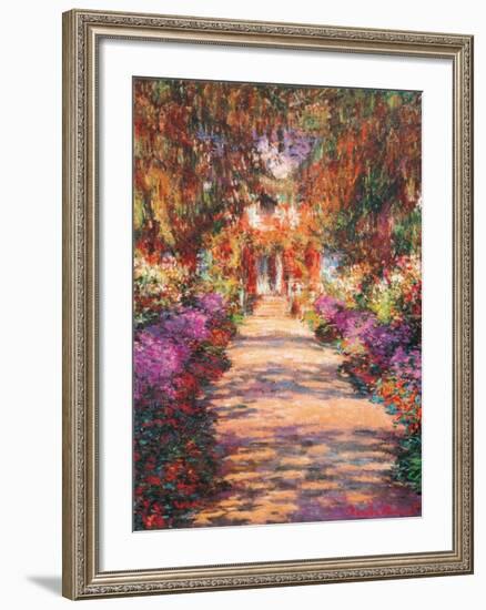 The Garden Path-Claude Monet-Framed Art Print